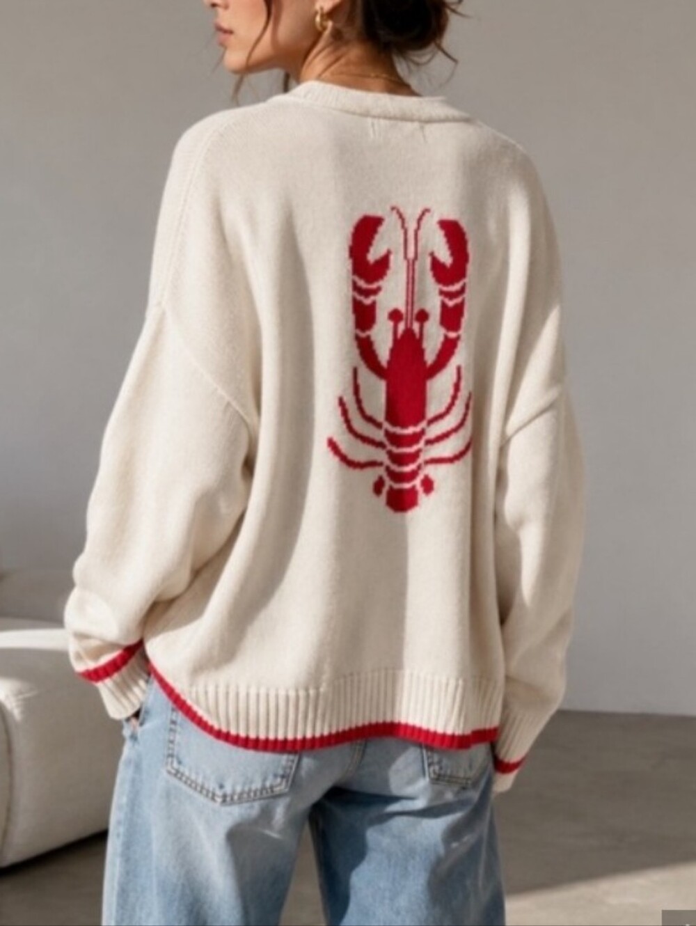Luna X Sol Viral Lobster 🦞 Cardigan/ Sweater NWT